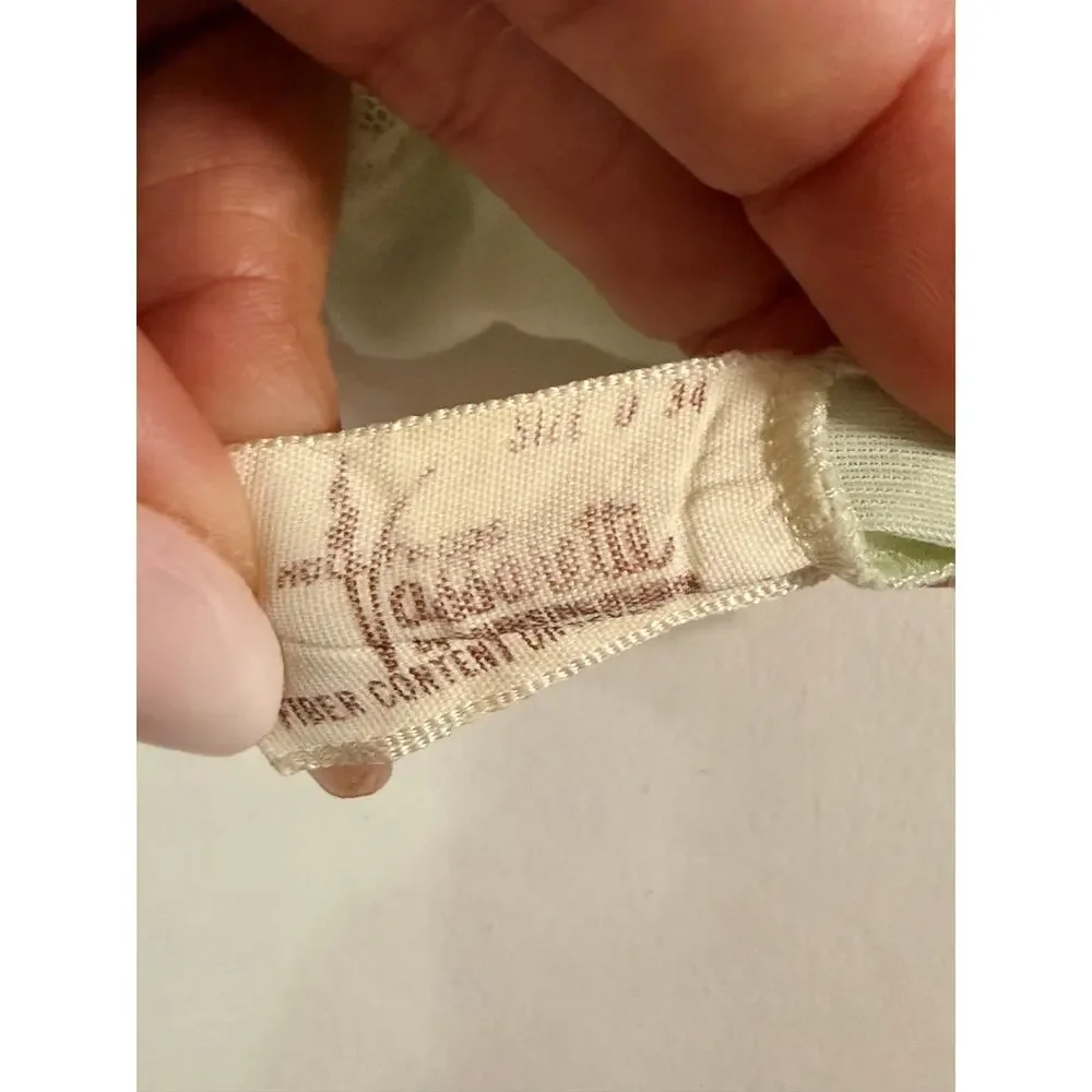 Vintage Hollywood Vassarette Mint Green Nylon Slip Lingerie Babydoll S *flaw